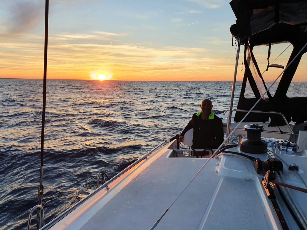 Sunset at Cape Corse see n from Catamaran