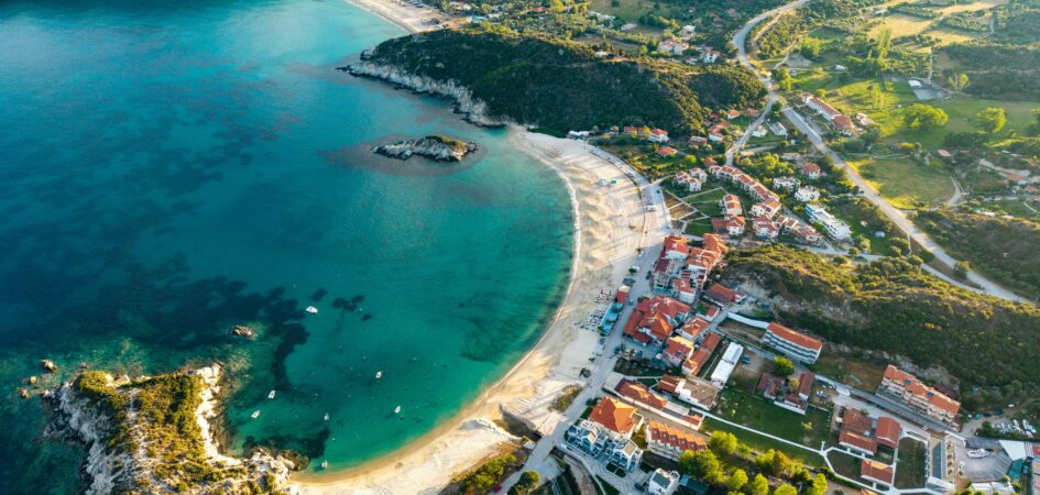 Portoferraio bay seen from helicopter