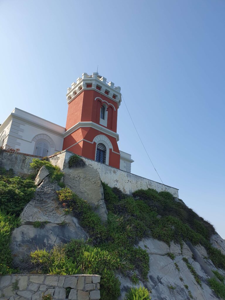 Capo d'Orlando Lighthouse panoramic view of the sea and Aeolian Islands